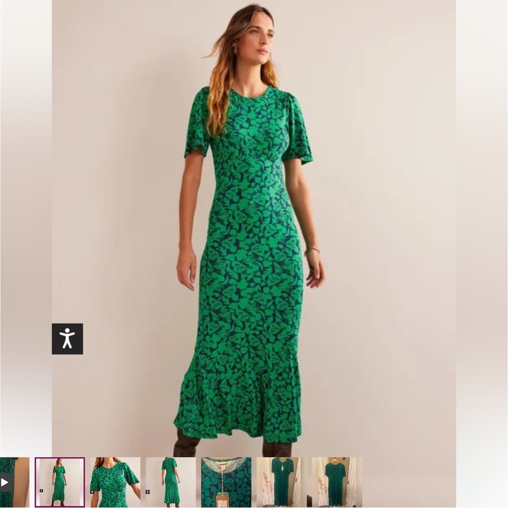 Boden Flippy Midi Jersey Dress NWOT
